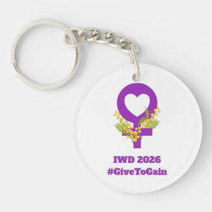 Llavero Día Internacional de la Mujer 2026 IWD Dar para Ga