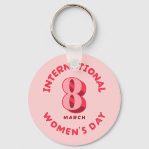Llavero Día Internacional de la Mujer Rosa 8 de marzo