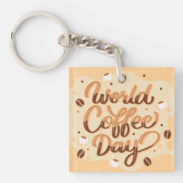 Llavero Día Internacional del Café (Frente)