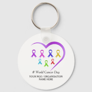 Llavero Día Mundial de Concienciación sobre el Cáncer