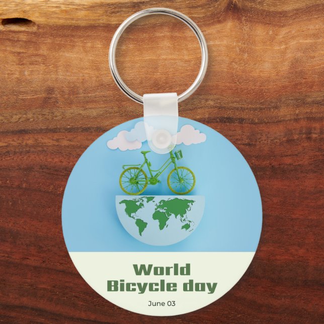 Llavero Día Mundial de la Bicicleta (Anverso)