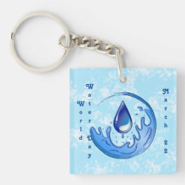 Llavero Día Mundial del Agua Salvar el Agua Salvar la Tier