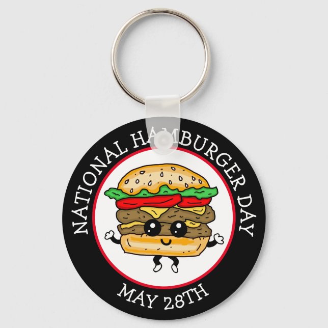 Llavero Día Nacional de Hamburguesa 28 de mayo (Anverso)