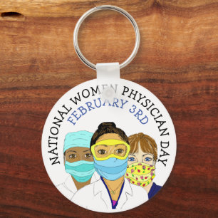 Llavero Día Nacional de la Médica el 3 de febrero   