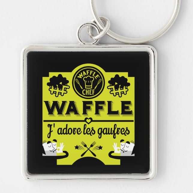 Llavero Día Nacional de Waffle (Frente)