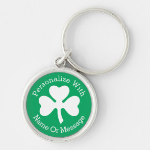 Llavero Día PERSONALIZADO del St Patricks del trébol