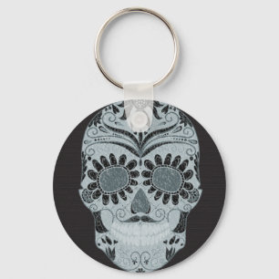 Llavero Día retro de la calavera del azúcar muerto