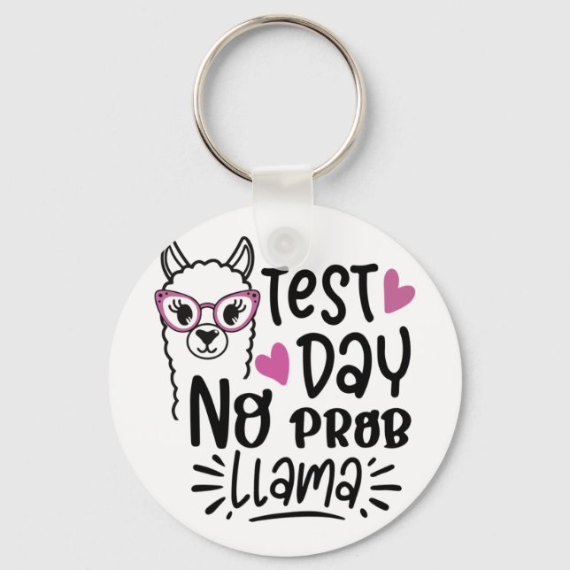 Llavero Día sin prueba de profesores Prob-llama Llama 1 (Anverso)