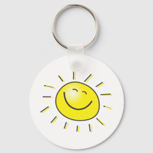 Llavero Día soleado, sol sonriente, ¡Día para sonreír!
