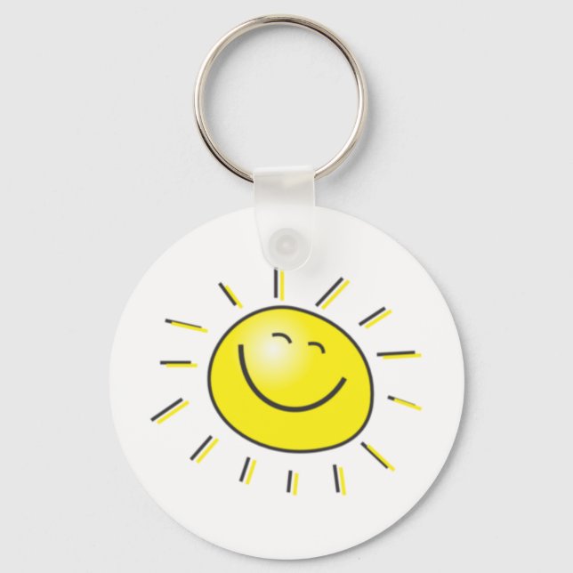 Llavero Día soleado, sol sonriente, ¡Día para sonreír! (Anverso)
