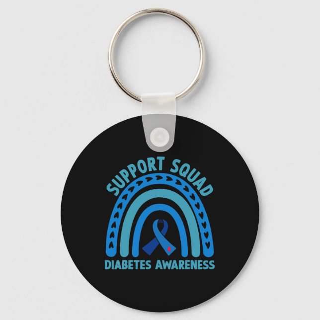 Llavero Diabetes Blue Support Squad Conciencia sobre la Di (Anverso)