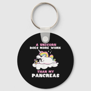 Llavero Diabetes de tipo 1 de unicornio de páncreas divert