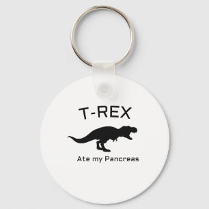 Llavero Diabetes divertidos T-rex Ate my Pancreas