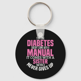 Llavero Diabetes Hermana Tipo 1 T1D Sensibilización Diabét