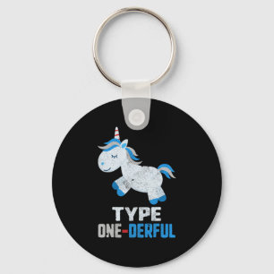 Llavero Diabetes Tipo Uno Derful T1 Conciencia Unicornio A