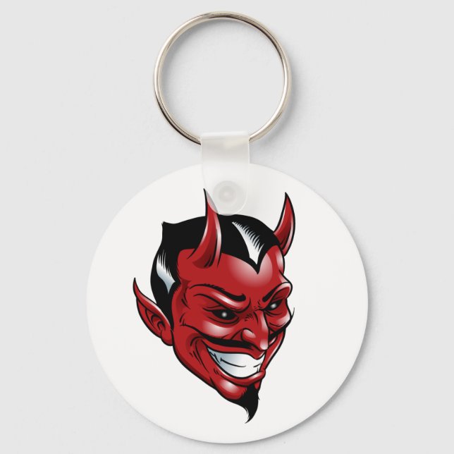 Llavero Diablo Rojo Sonriente (Anverso)