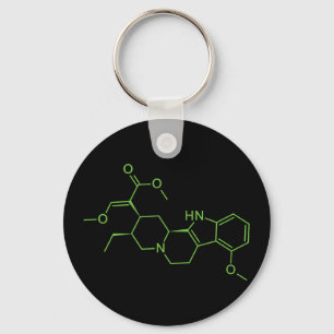 Llavero Diagrama de Química de la Molécula de Mitraginina 