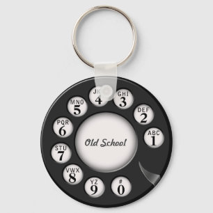Llavero Dial rotatorio del teléfono de la escuela vieja
