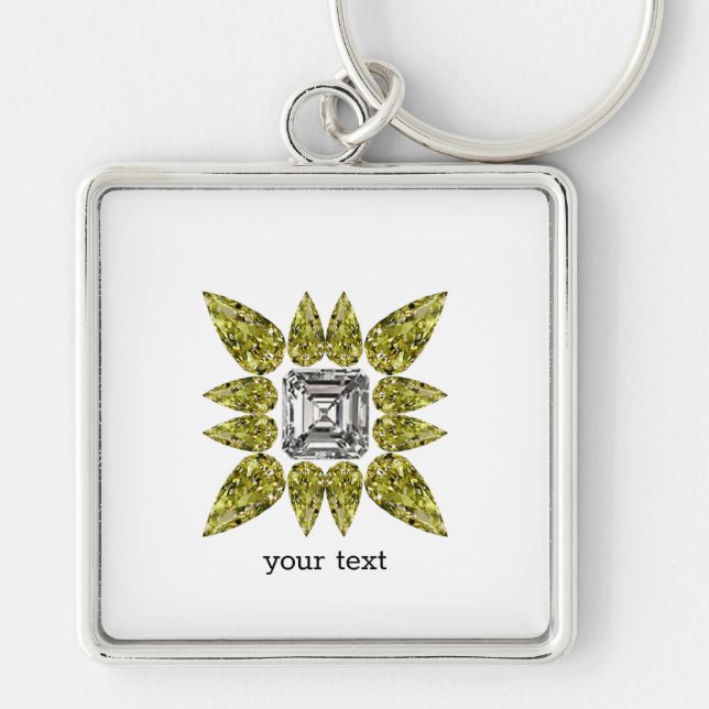 Llavero Diamante de la pera amarilla (Frente)