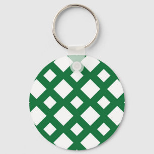 Llavero Diamantes blancos en verde