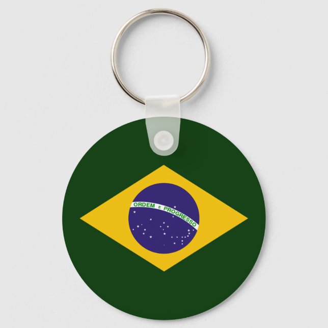 Llavero Diamantes de Brasil - emblema de la bandera brasil (Anverso)
