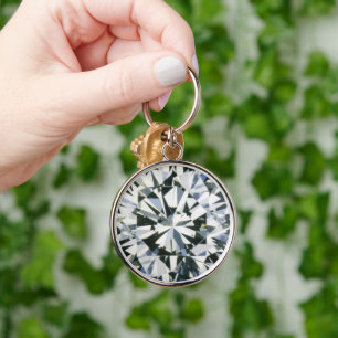 Llavero Diamond Round Brilliant Keychain