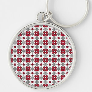 Llavero Diamond Ruby Gemstone Art, Rojo