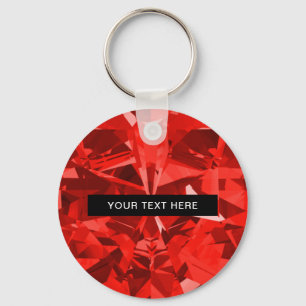 Llavero Diamond Ruby Gemstone personalizado