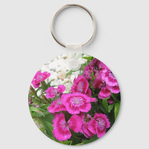 Llavero Dianthus rosado/Sweet William