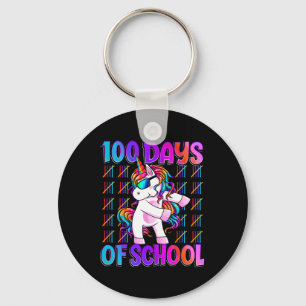 Llavero Días de escuela Unicorn 100 días más inteligentes