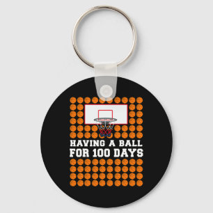 Llavero Días de la escuela de baloncesto Balls 100 días re