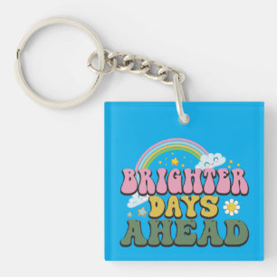 Llavero Días inspiradores más brillantes Wordart Keychain