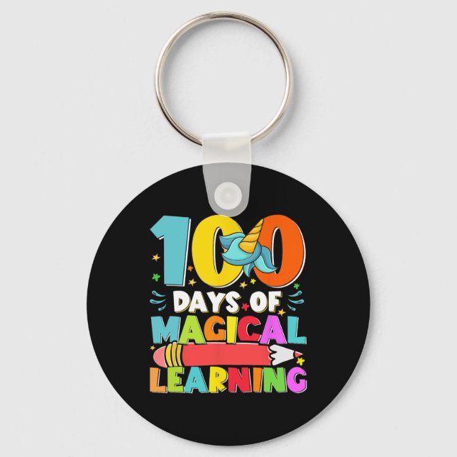 Llavero Días Magical Aprendiendo Niños Costume 100º Día De (Anverso)
