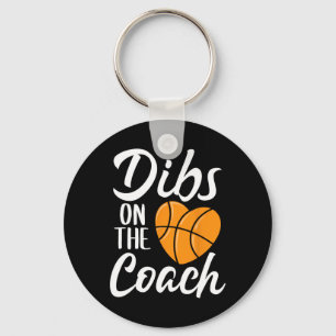 Llavero Dibs On The Coach Basketball Heart Cute Mothers Da