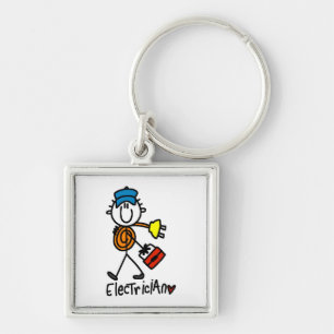 Llavero Dibujante Electricista de Palitos
