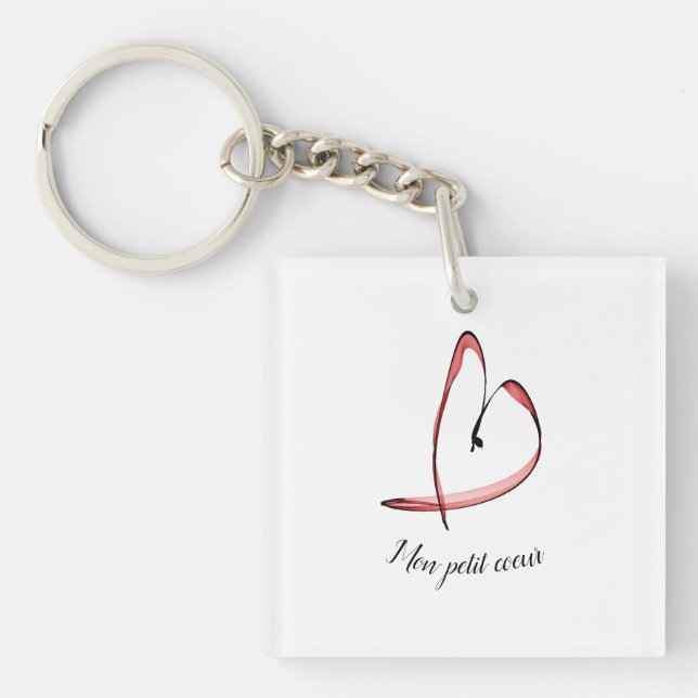 Llavero dibujo agradable pequeño corazón (Frente)