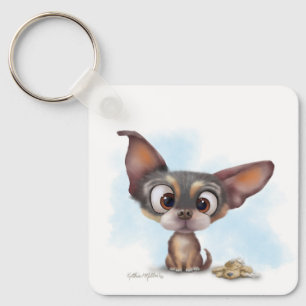 Llavero Dibujo animado de cachorro de Chihuahua lindo