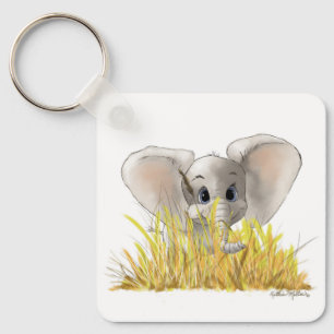 Llavero Dibujo animado de elefante bebé dulce