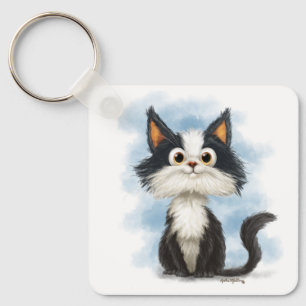 Llavero Dibujo animado de gato esmoquin lindo