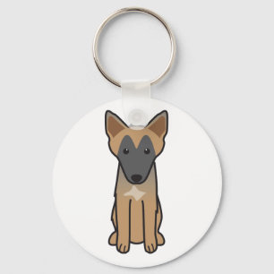 Llavero Dibujo animado del perro de Malinois del belga