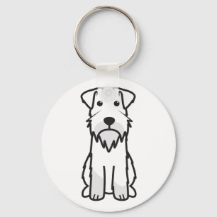 Llavero Dibujo animado del perro del Schnauzer miniatura
