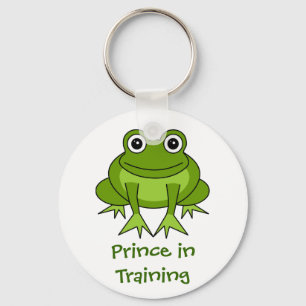 Llavero Dibujo animado lindo de la rana - príncipe en el