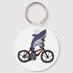 Llavero Dibujo animado tonto de la bicicleta del montar a