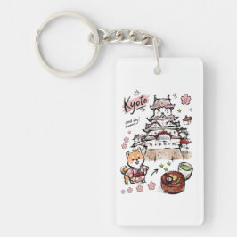 Llavero Dibujo Artístico del Encantador Castillo Japonés d