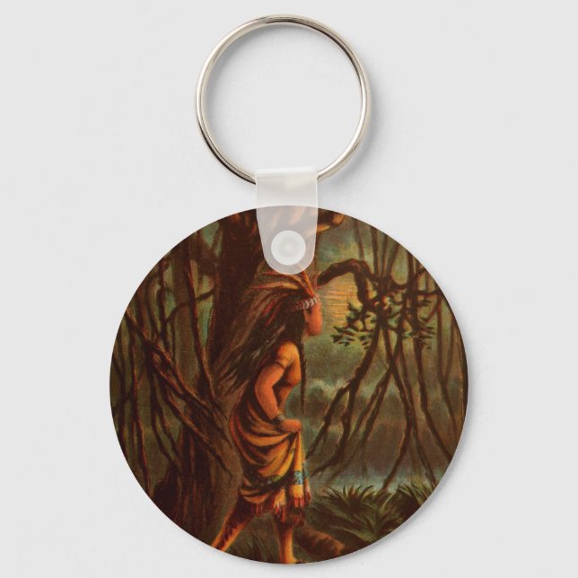 Llavero Dibujo de época: Pocahontas, la princesa india (Anverso)