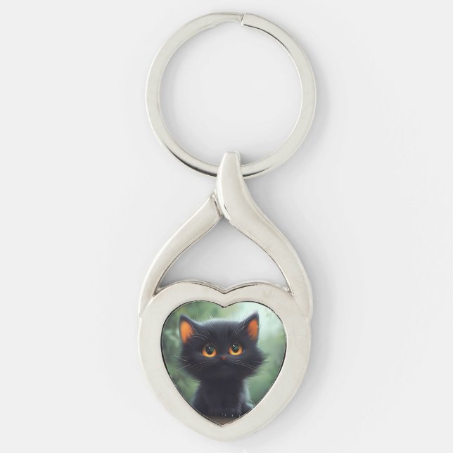 Llavero Dibujo de gato (Anverso)