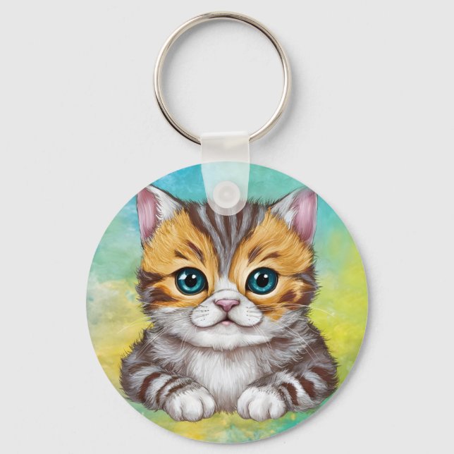 Llavero Dibujo de gato (Anverso)