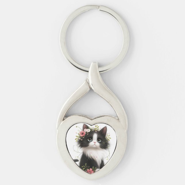 Llavero Dibujo de gato (Anverso)