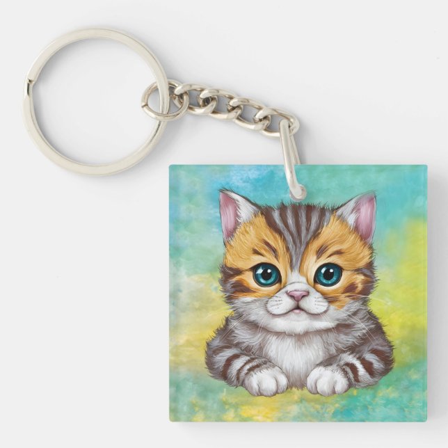Llavero Dibujo de gato (Frente)