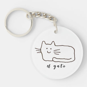 Llavero Dibujo de gato de dibujos animados El Gato